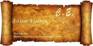 Czink Elvira névjegykártya